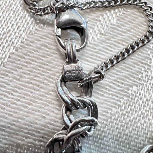 James Avery Sterling Silver Double Curb Link Bracelet with Safety Chain 6.75-7.0 - Picture 3 of 6